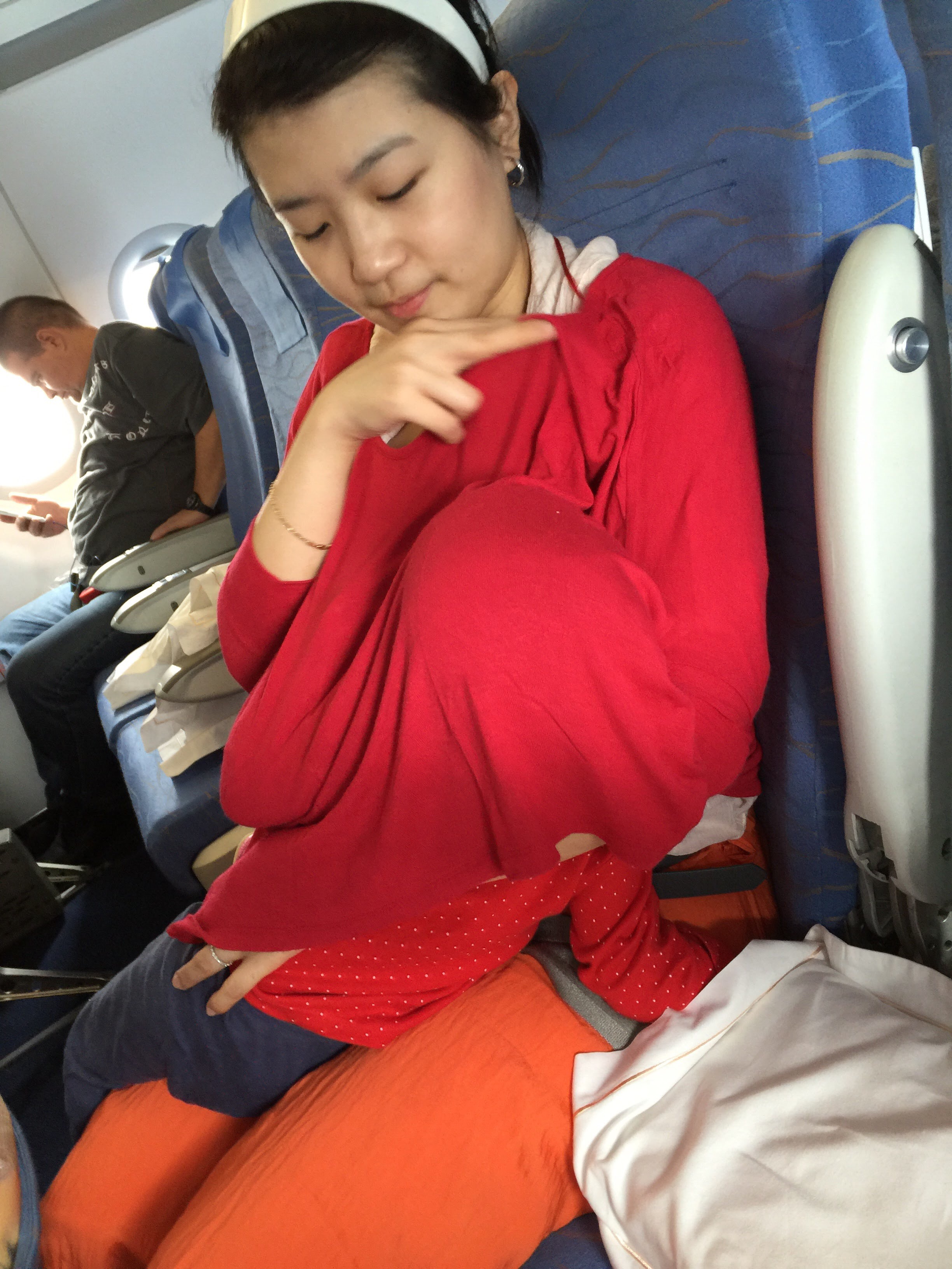 Breastfeeding in the airplane